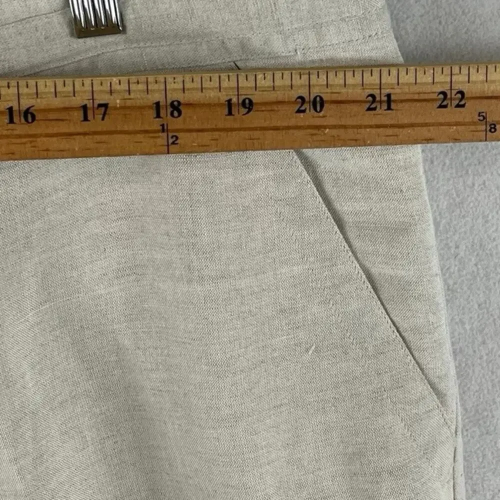 Havana Shirt Co Mens Drawstring Linen Beach Pants SZ XL 40/42 Natural Beige